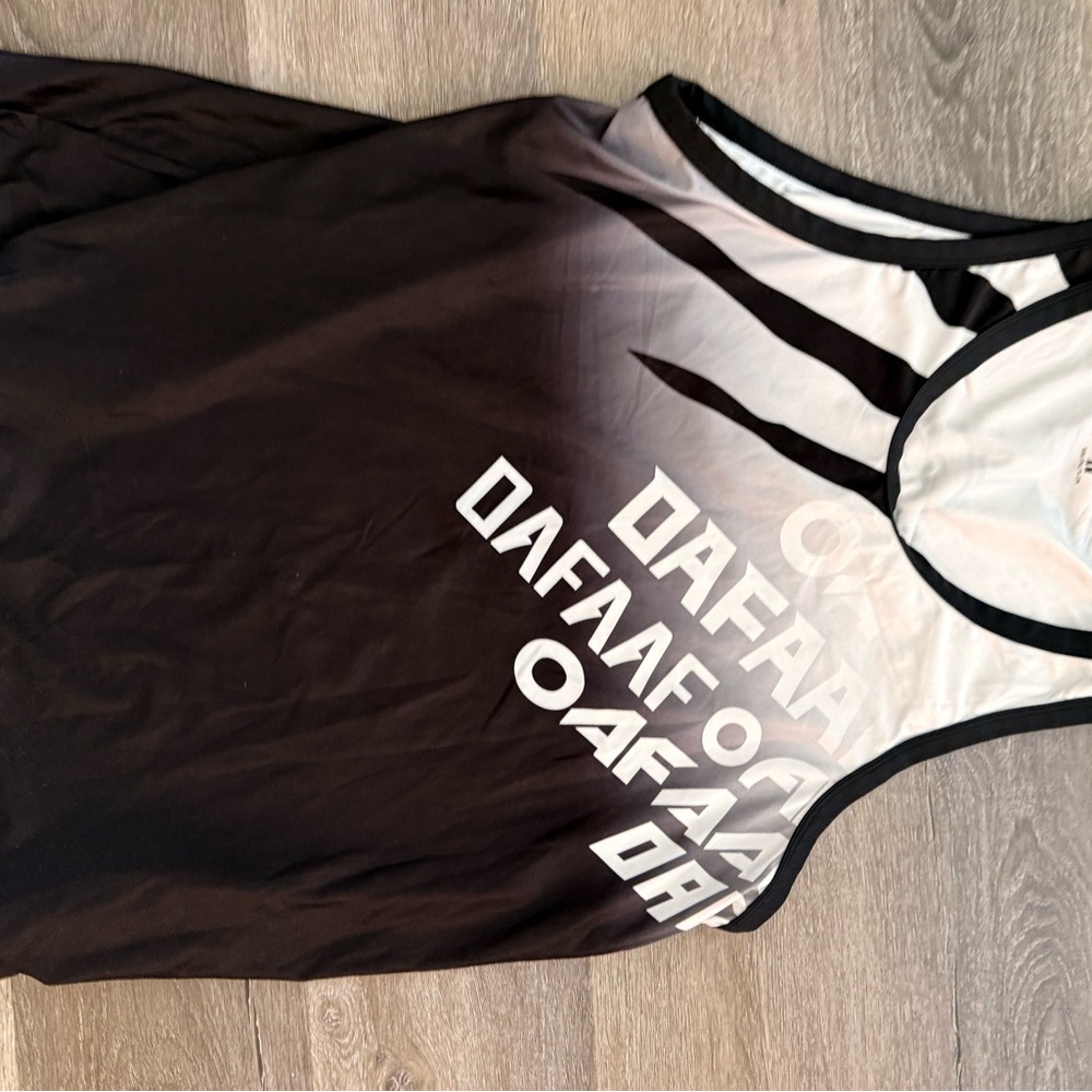 Black and White Graphic Tank Top